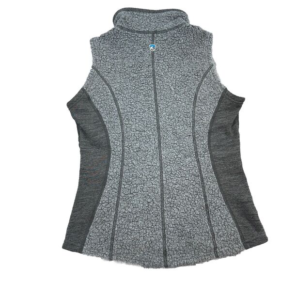 Kuhl Kozet Vest Womens Small Gray Wool Blend Sleeveless Full Zip Outdoor Sweater - Picture 7 of 8